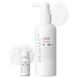 Hair Scalp Tonic Professional- 12 hours Active Vitamin C Powder for Strengthening, Thickening Hair - Hair Loss Relief, Revitalizing Dry Scalp, Sebum Control - Dermatologist Tetsted, 3.72 fl.oz.