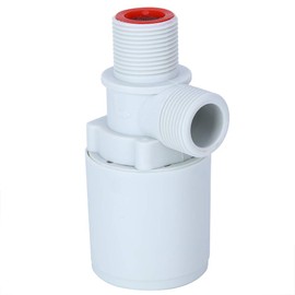 Automatic Float Valve, 3/4" Thread Water Level Control Valve Floating Ball Valve, Plastic Vertical Water Liquid Level Control Sensor Automatic with Filter