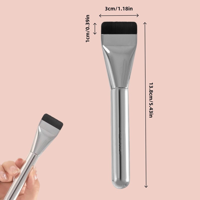 3 Pcs Thin Foundation Makeup Brush Flat Liquid Foundation Brush