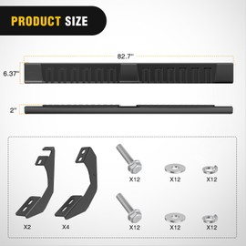 Nilight Running Boards for 2005-2023 Toyota Tacoma Double Cab 4 Full Size Doors 6 Inch Side Step Nerf Bars Black