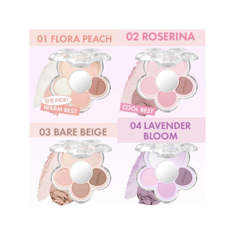 AMUSE Flora Eye Palette 4.5g, Shade:02 Roselina