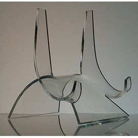 Dazzling Displays Clear Acrylic Display Plate Stand/Easel fits 7"-12" Plates (Qty - 12 Pieces)
