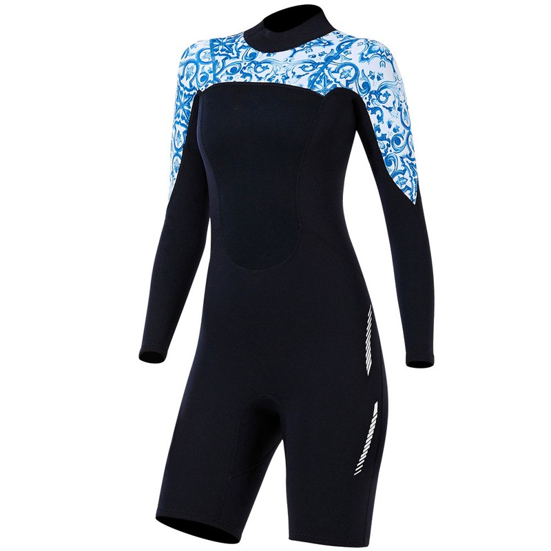 1.5MM Diving Onepiece Swimsuit Wetsuit Short Trousers for Snorkeling Surfing(Woman