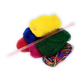 Carousel Home Craft Knitting Kit with Needles ~ 6 Multi Colour Knitting Yarns