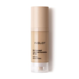 Inglot Illuminating Foundation with Skin Care Benefits | Sun Protection | Vegan Formula | Skin Focused Care Face Foundation SPF 50 | 30 ml 308 Medium Olive