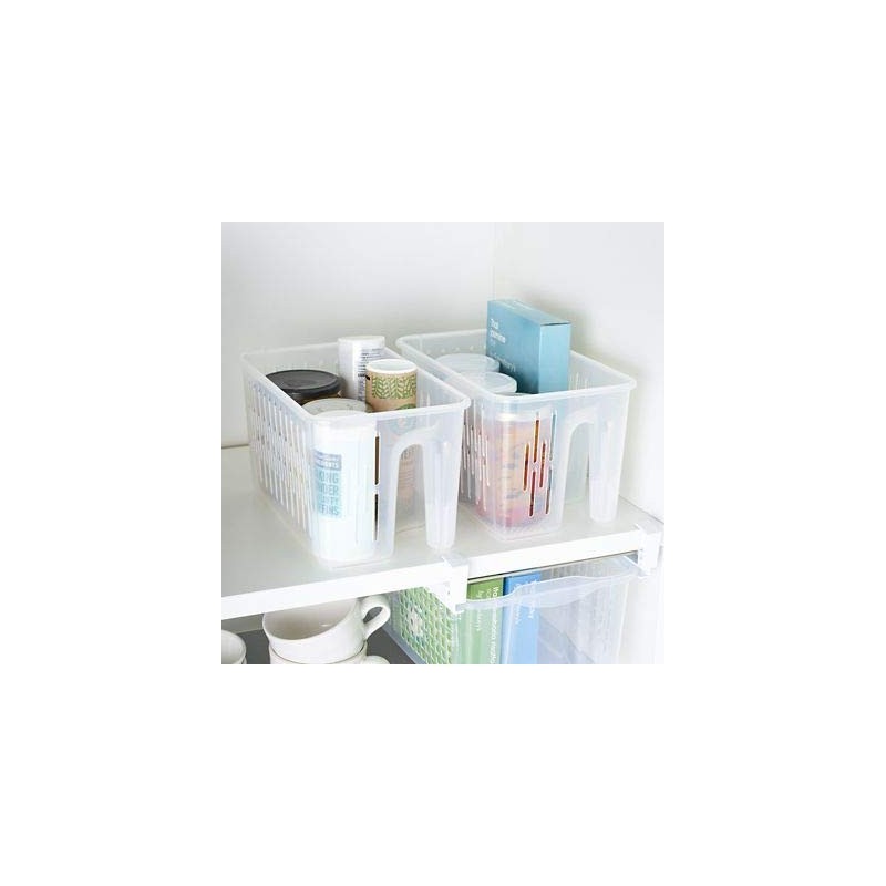 Lakeland Caddy Stack Cupboard Storage Basket with Handle, 14cm H