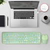 Keyboard Mouse Combo 2.4G Retro Multi Color Mute Cover Wireless