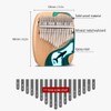 17 Keys Beech Wooden Thumb Finger Piano Mini Portable Musical