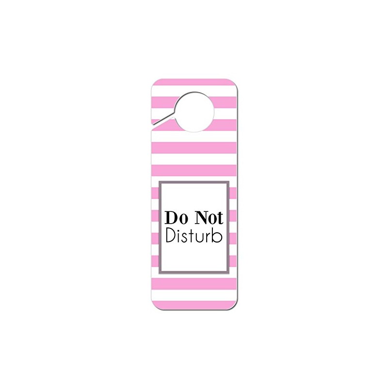 GRAPHICS & MORE Do Not Disturb Striped Pink and White