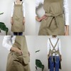 fabrizm 日本製 キッチン エプロン ひざ丈 バッククロス T/Cツイル ベージュ 1493zbe