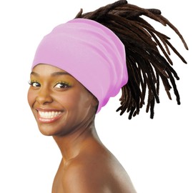 DONNA Hairband, Cotton Spandex Braid Tube for Women's Hair for Face Wash for Makeup Hair Accessories Headbands, Head Wrap for Women - PINK