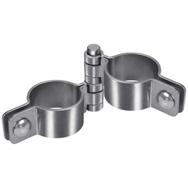 Insaga 2-3/8'' x 2-3/8'' Chain Link Fence Gate Post Hinge, Thick 304 Stainless Steel Chain Link Fence Parts, Heavy Duty Gate Hinges Includes Female Gate Hinge and Male Gate Hinge, 1Pair