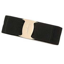 Ferragamo 342019 495450 Barrette Accessory, Women's, Vara Ribbon, Ferragamo Salvatore Ferragamo Black