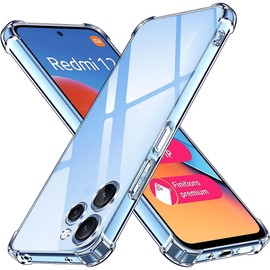 USTIYA Case for Redmi 12 Case Clear TPU Four Corners Protective Cover Transparent Soft
