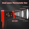 Pyrometer, Rechargeable Touch Screen Laser Thermometer with Bluetooth -58°F to