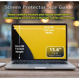 AJPARTS UK Laptop Magnetic Privacy Screen 15.6 Inch for Hp/Dell/Acer/Lenovo/ThinkPad/Asus/Sony, Removable 16:9 Aspect Laptop Privacy Shield, Anti Blue Light Glare 15.6in Laptop Privacy Filter