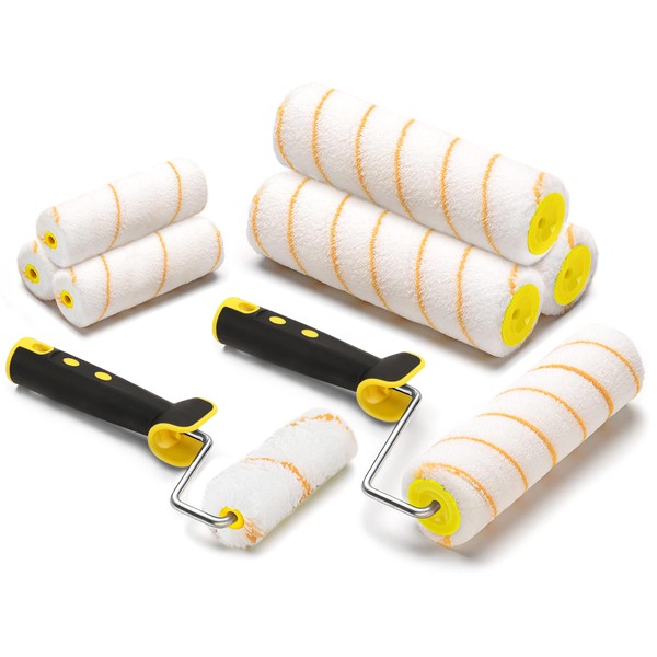 ZJTAPE Paint Roller - 8-Piece Set Professional Paint Roller, 6