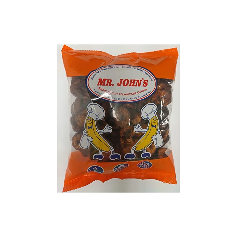 MR. JOHN'S Spicy Ripe Plantain Chips 400g/14.10 oz Pack of