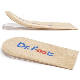 Dr.Foot Adjustable Orthopedic Heel Lift Inserts, Height Increase Insole for Leg Length Discrepancies, Heel Spurs, Heel Pain, Sports Injuries, and Achilles tendonitis (Beige, 2 Layers)