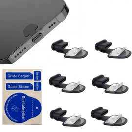 USB Type C Anti-Dust Plugs, 6-Pack, C-Type Port Dust Covers, Anti-Lost Charging Port Protectors for Phones and Tablets (Typec)