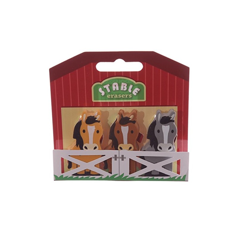 Kids Pony Design Eraser Set