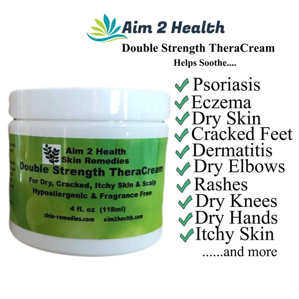 Aim 2 Health Double Strength TheraCream With 20% Urea 4 oz Natural Soothing Cream