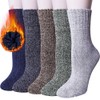 SPDCOW 5 Pares Calcetines Hombre y Muje Invierno,Calcetines Termicos,Calcetas Térmicos