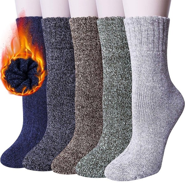 SPDCOW 5 Pares Calcetines Hombre y Muje Invierno,Calcetines Termicos,Calcetas Térmicos