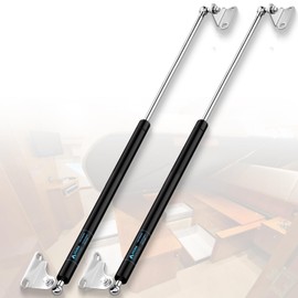 ARANA 20 inch 250LB Gas Prop Struts Shocks with L Mounting Brackets, 20" Lift-Support Gas Spring for Heavy Duty Floor Hatch Trap Door Murphy Bed (Suitable Lid Weight: 235-265lbs), 2Pcs Set