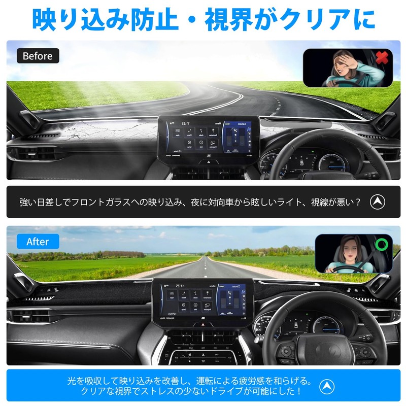 GIMUYA Toyota Harrier 80 Series Dashboard Mat, Top Grade: Z,