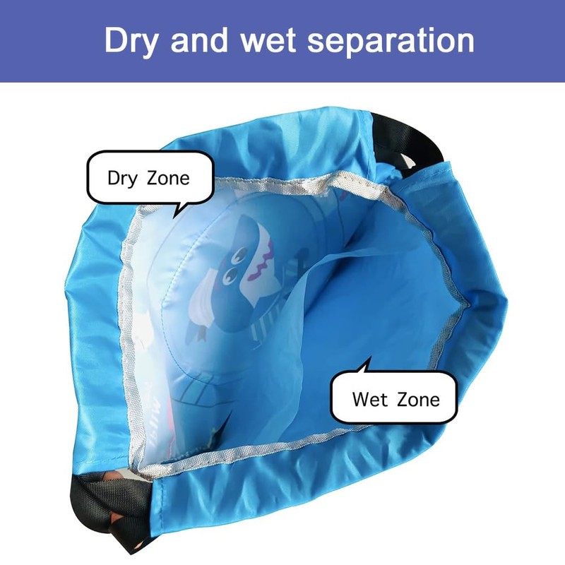 Cartoon Swimming Bag,Beach Bag,Waterproof Backpack,Gym Backpacks,Dry Wet Separation Receptacle,for Swimming,Beach,