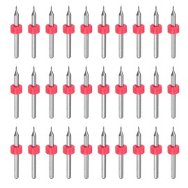 sourcing map PCB Drill Bits 0.1mm Tungsten Carbide Rotary Tool Jewelry CNC Engraving Print Circuit Board Micro Drill Bits 1/8 Inch Shank 30 Pcs