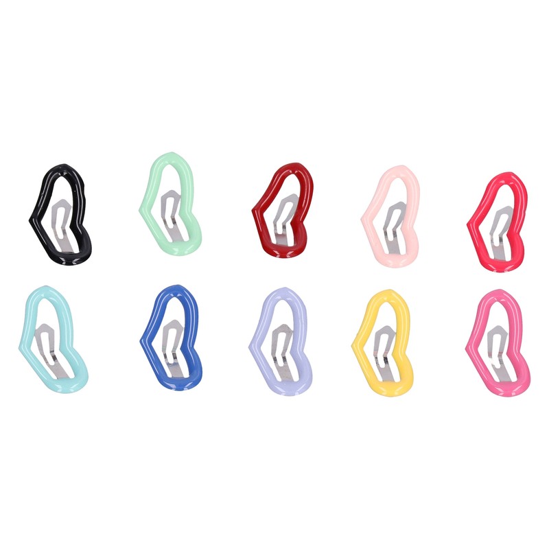 50 Pcs Little Pet Hair Clips Mini Peach Heart Hairpin