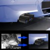 Vechkom 2.5"Inlet 3.5"Outlet Double Exhaust Tip 7.48'' Overall width Carbon