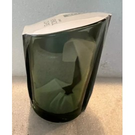 Made For Retail Two Glass Desktop Pencil and Pen Holders, New, Green and Aqua Tinted