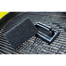 Large Multi-Use Black Grill Scrubber Brush (2-Pack)