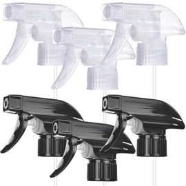 6 Pack Spray Bottle Nozzle Replacement, Universal Spray Tops, Mist & Stream Sprayer for 16oz 24oz 32oz Bottles, Mister Head Part w/ 10.2 Inch Tube for Cleaning Solutions, Plants, Hair, Essential Oils