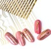 12 Sheets Gold Nail Art Stickers Decals 3D Self Adhesive