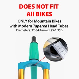 TagVault Mountain Bike (2 Pack) - The Hidden AirTag Fork Mount | Tapered Head Tubes | Anti-Theft, Ultra Secure | Elevation Lab