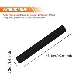 Extra Long Car Seatbelt Cover, 19In Shoulder Protector Pad, Black
