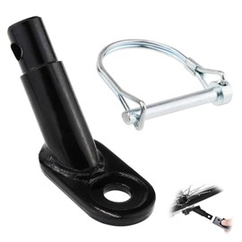 Universal Bike Trailer Hitch Coupler Kit - Steel Bicycle Connector with Locking Pin for Kids/Pet Trailers (1-Pack, 0.59" Axle Compatible)