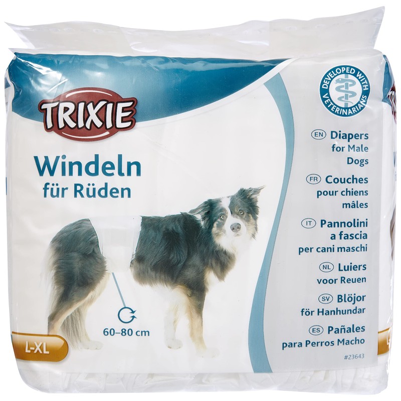 Trixie Windeln für Rüden, L–XL, 12 St.,White