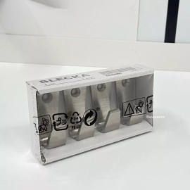 Ikea BLECKA Hook, nickel plated, 1⅞" BRAND NEW (SET OF 4)