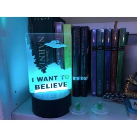 Unbranded I Want To Believe - X-Files - Mulder - Scully - UFO - LED Lamp, Night Light, 3d