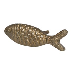Cute Fish Fisherman Door Drawer Knob Cabinet Handle - Dark Gold Aluminium