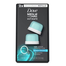 Dove Men Care Ultimate Clean Touch 2 Pack Aluminum Free Deodorant Refills