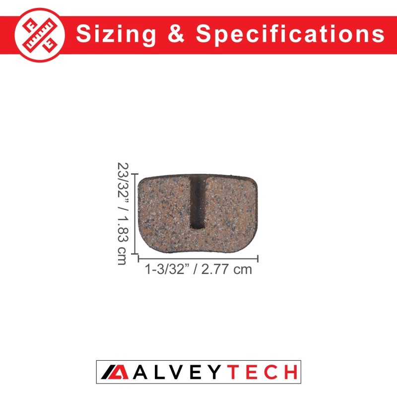 AlveyTech Disc Brake Pads for Mini Bike Standard Caliper (4)