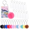 Framendino, 12 Sets Acrylic Picture Frame Keychain Kits Including Blank