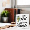 WUZYOU With God All Things are Possible Wooden Wall Hanging