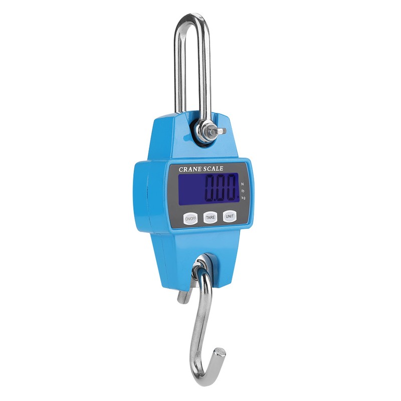Digital Sky Blue 300KG Hanging Crane Scale Industrial Hook Weight